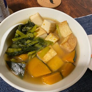 簡単！小松菜とかぼちゃの煮物